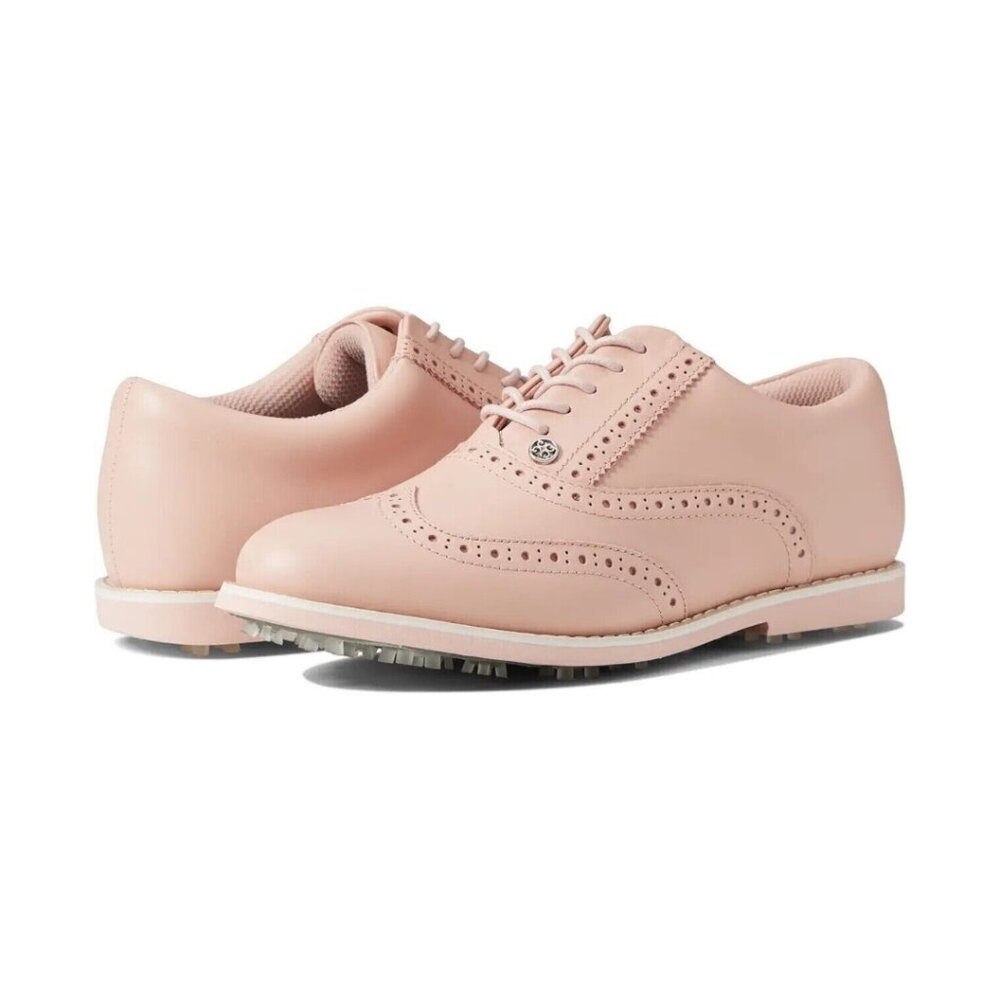 G/FORE Women's Gallivanter Brogue Wingtip Golf Shoes G4LS22EF08 Blush Pink - Picture 1 of 5